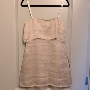 BCBG size 2 pink shimmer strapless dress
